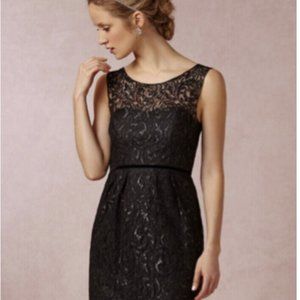 Jenny Yoo Harlow Black Metallic Lace Dress, Size 4 Wedding Guest Formal